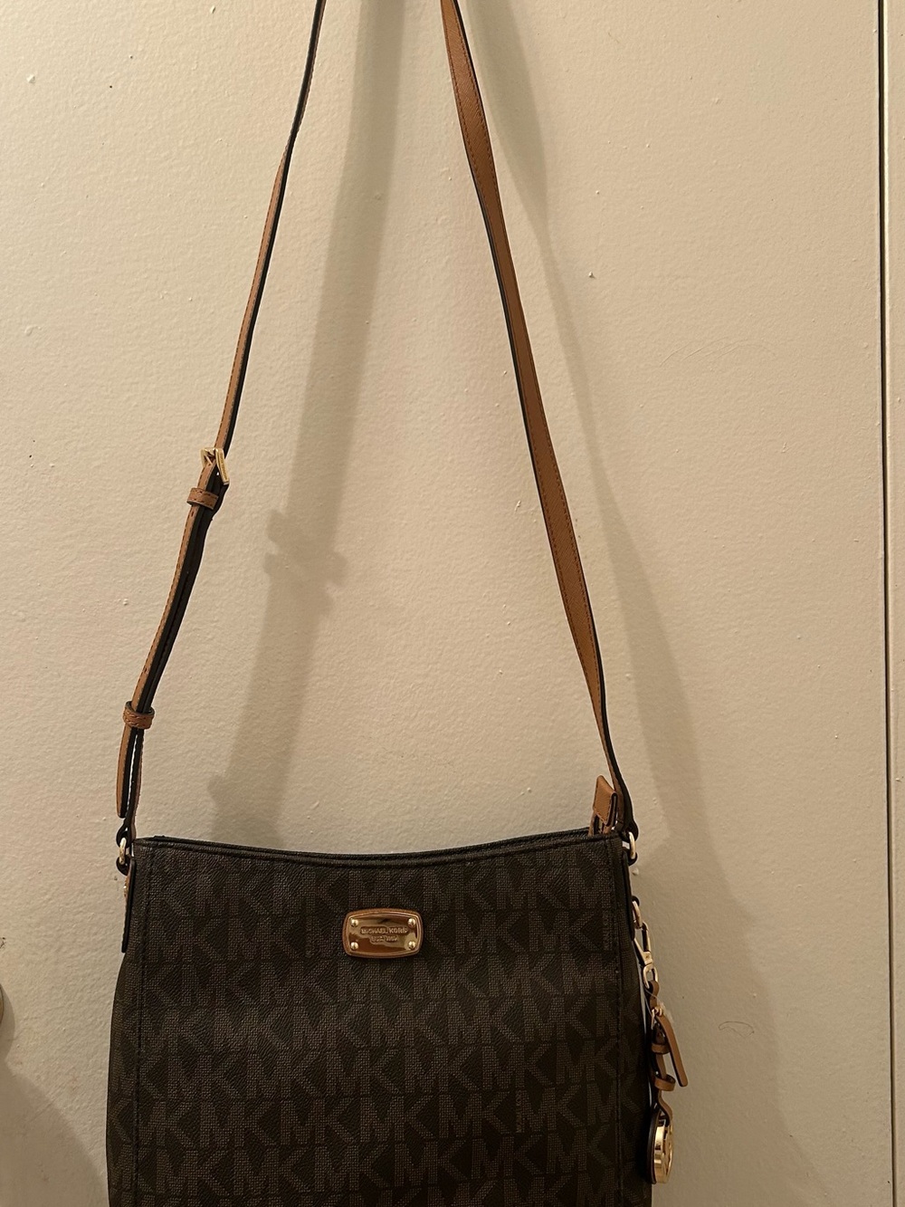 Michael Kors Brown Logo Crossbody Bag